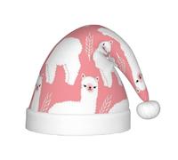 BJNGHKLN Alpaca Llama Print Christmas Hat For Kids Festive Christmas Party Hat Xmas Holiday Decorations Hat