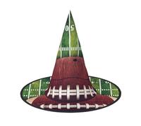 BJNGHKLN American Football Field And Ball Print Halloween Witch Hat For Women Party Hat For Halloween Festivities Cosplay Costume Ensemble