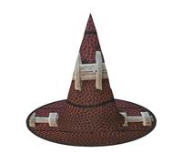 BJNGHKLN American Football Laces Print Halloween Witch Hat For Women Party Hat For Halloween Festivities Cosplay Costume Ensemble