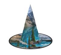 BJNGHKLN Beautiful Mountains Print Halloween Witch Hat For Women Party Hat For Halloween Festivities Cosplay Costume Ensemble