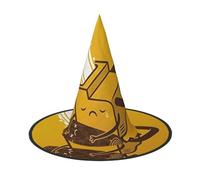 BJNGHKLN Cute Crying Chainsaw Print Halloween Witch Hat For Women Party Hat For Halloween Festivities Cosplay Costume Ensemble