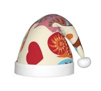 BJNGHKLN Cute Snail Print Christmas Hat For Kids Festive Christmas Party Hat Xmas Holiday Decorations Hat