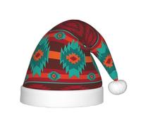 BJNGHKLN Ethnic Geometric Pattern Print Christmas Hat For Kids Festive Christmas Party Hat Xmas Holiday Decorations Hat