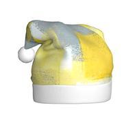 BJNGHKLN Grey And Yellow Abstract Art Painting Print Santa Hat For Adults Festive Christmas Party Hat Xmas Holiday Decorations Hat