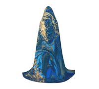 BJNGHKLN Halloween Floor Length Hooded Cape Abstract Marble Stone Print Long Hooded Cape For Teen