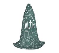 BJNGHKLN Halloween Floor Length Hooded Cape Math Lesson Word Print Long Hooded Cape For Teen