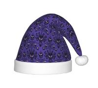 BJNGHKLN Haunted Mansion Print Christmas Hat For Kids Festive Christmas Party Hat Xmas Holiday Decorations Hat