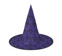 BJNGHKLN Haunted Mansion Print Halloween Witch Hat For Women Party Hat For Halloween Festivities Cosplay Costume Ensemble