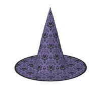 BJNGHKLN Haunted Mansion Print Halloween Witch Hat For Women Party Hat For Halloween Festivities Cosplay Costume Ensemble