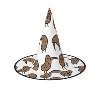 BJNGHKLN Kiwi Birds Cute Print Halloween Witch Hat For Women Party Hat For Halloween Festivities Cosplay Costume Ensemble