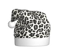 BJNGHKLN Leopard Print Print Santa Hat For Adults Festive Christmas Party Hat Xmas Holiday Decorations Hat