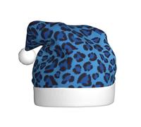 BJNGHKLN Leopard Skin Animal Print Santa Hat For Adults Festive Christmas Party Hat Xmas Holiday Decorations Hat