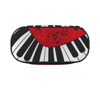 BJNGHKLN Music Note Piano Print Pencil Pouch for Kids Fun Pencil Case Pouch for Girls Large Pen Case with Zipper, Portable Pencil Bag Holder for School Sudent Teacher Stationery