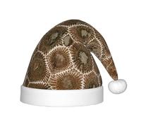 BJNGHKLN Petoskey Stone Print Christmas Hat For Kids Festive Christmas Party Hat Xmas Holiday Decorations Hat