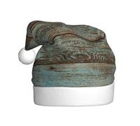 BJNGHKLN Rustic Old Barn Wood Print Santa Hat For Adults Festive Christmas Party Hat Xmas Holiday Decorations Hat