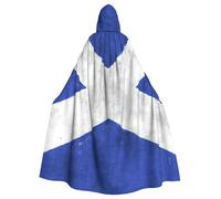 BJNGHKLN Scottish Print Halloween Hooded Cloak For Adults - Wizard Witch Halloween Cape Cosplay Party Costume