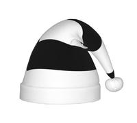 BJNGHKLN Stripes Black White Print Christmas Hat For Kids Festive Christmas Party Hat Xmas Holiday Decorations Hat