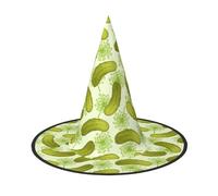 BJNGHKLN Sushi Dill Pickles Print Halloween Witch Hat For Women Party Hat For Halloween Festivities Cosplay Costume Ensemble