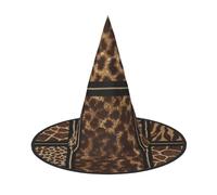 BJNGHKLN Wild Zoo Print Halloween Witch Hat For Women Party Hat For Halloween Festivities Cosplay Costume Ensemble