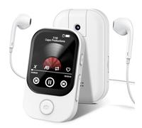 BJNN 64GB MP3 Player Bluetooth with 180° Embedded Camera, Mini Music Player with Photo Viewer, Video Play, FM Radio, Voice Recorder, E-Book Reader, Sports&Running pedometer (White)