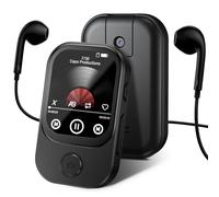 BJNN 64GB MP3 Player Bluetooth with 180° Embedded Camera, Mini Music Player with Photo Viewer, Video Play, FM Radio, Voice Recorder, E-Book Reader, Sports&Running pedometer (Black)