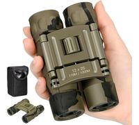 BJNN Binoculars 12 x 25 Binoculars Adult HD Foldable Binoculars with BAK4 Prism and FMC for Bird Watching Hunting Hiking Travel Concerts