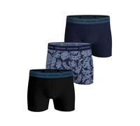 Björn Borg 3 Pack Cotton Stretch Boxers - Black/Blue/Blue Print