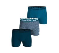 Björn Borg 3-Pack Cotton Stretch Boxers - Blue/Green Design