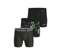Björn Borg 3 Pack Performance Boxer - Olive / Black / Green Print