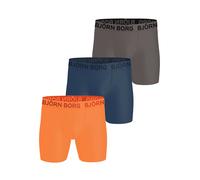 Björn Borg 3 Pack Sports Microfiber Boxers - Orange / Blue / Brown