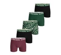 Björn Borg 5 Pack Cotton Stretch Boxers -Black, Green, Print, Red