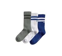 Björn Borg Core Crew Socks 3-Pack - Men's Cotton Blend Sports Socks (UK, Alpha, M, Regular, Regular, Green/White/Blue)