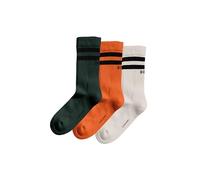 Björn Borg Core Crew Socks 3-Pack - Men's Cotton Blend Sports Socks (UK, Alpha, M, Regular, Regular, White/Green/Orange)