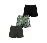Björn Borg Cotton Stretch Jersey Boxer Shorts 3-pack (UK, Alpha, L, Regular, Regular, Olive/Green Print/Black)