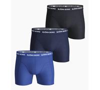 Björn Borg Essential Cotton Stretch Boxer Briefs 3 Pack - Skydiver Blue