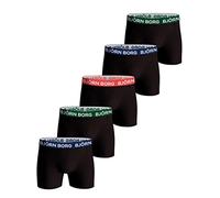 Björn Borg Men Boxershorts 5-Pack - Pants, Cotton Stretch, Logo Waistband | Crotch panel Support Freedom of movement Mid rise waist Medium leg length Skin friendly