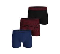 Björn Borg Men’s 3-Pack Cotton Stretch Boxers - Black, Blue, Burgundy Print