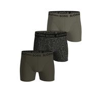 Björn Borg Men’s 3-Pack Cotton Stretch Boxers - Green, Tiger Print