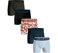 Björn Borg Men's Cotton Stretch Boxer Shorts (Pack of 5), Light Blue - Dark Blue - Orange, XL