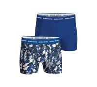 Björn Borg Men's Cotton Stretch Boxes (2-Pack) - Medium Rise & Medium Length Underwear (UK, Alpha, L, Regular, Regular, Blue, Print)