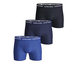 Björn Borg Men's Sammy Solid Boxer Shorts, Blue (Skydiver ), L UK