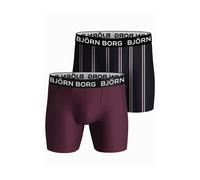 Björn Borg Performance Boxer 2 Pack - Red/Black Stripes