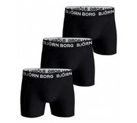 Björn Borg Solid Essential Boxer Shorts - Black with White Logo