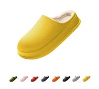 Bjork Cloud Slippers, Bjork Original Women's Slip On Slippers, Unisex Winter Cozy Fashion Casual Home Shoes (Yellow, Adult, Women, 5, Numeric Range, UK Footwear Size System, 6, Medium)