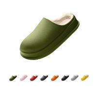 Bjork Cloud Slippers, Bjork Original Women's Slip On Slippers, Unisex Winter Cozy Fashion Casual Home Shoes (Green, Adult, Women, 6.5, Numeric Range, UK Footwear Size System, 7, Medium)
