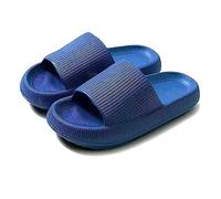 Bjork Sliders for Women Men, Quick Dry Shower Pillow Cloud Slippers Super Soft Massage House Slides (Blue, Adult, Women, 8.5, Numeric Range, UK Footwear Size System, 10, Medium)