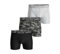 Bjorn Borg 3 Pack Mens Soft Breathable Cotton Boxers Shorts (Designer) - M - Grey Mix