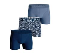 Bjorn Borg 3 Pack Mens Soft Breathable Cotton Boxers Shorts (Designer) - S - Blue Mix