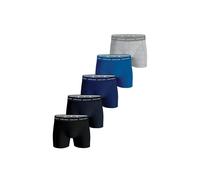 Bjorn Borg 5-Pack Cotton Stretch Boxer Trunks, Blue Depths - Small