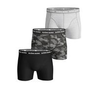 Bjorn Borg Björn - 3 Pairs Mens Cotton Rich Comfort Stretch Fit Boxer Shorts - Grey Mix - Black - Size Large